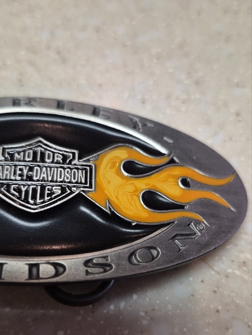 Harley-Davidson 1998 Vintage Belt Buckle 3D Fire Flame Eagle Rare Collectible - Picture 5 of 5